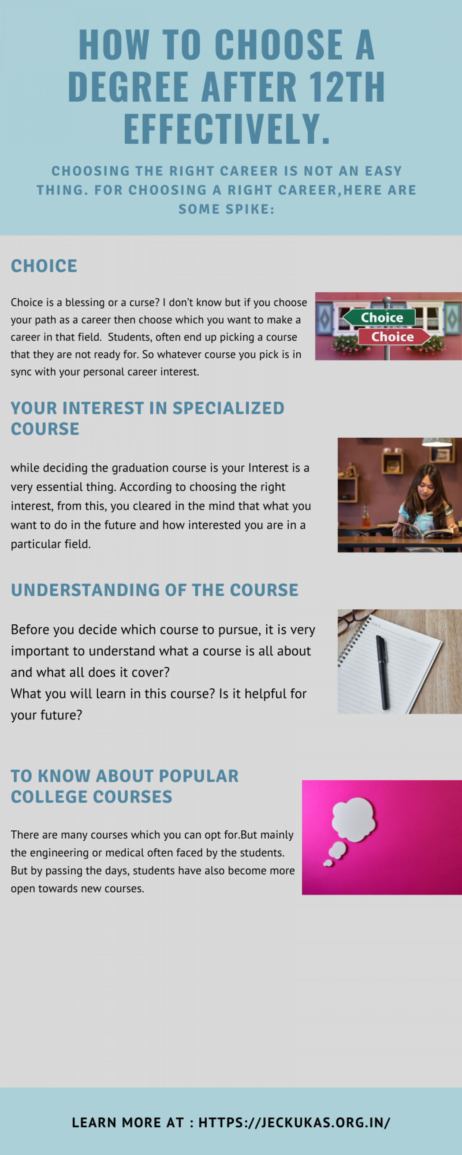 How to choose a degree after 12th effectively Infographic