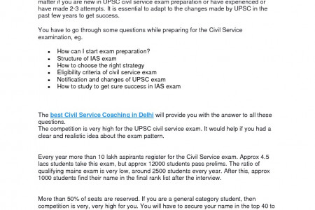How to Choose Coaching for Civil services in Delhi Infographic