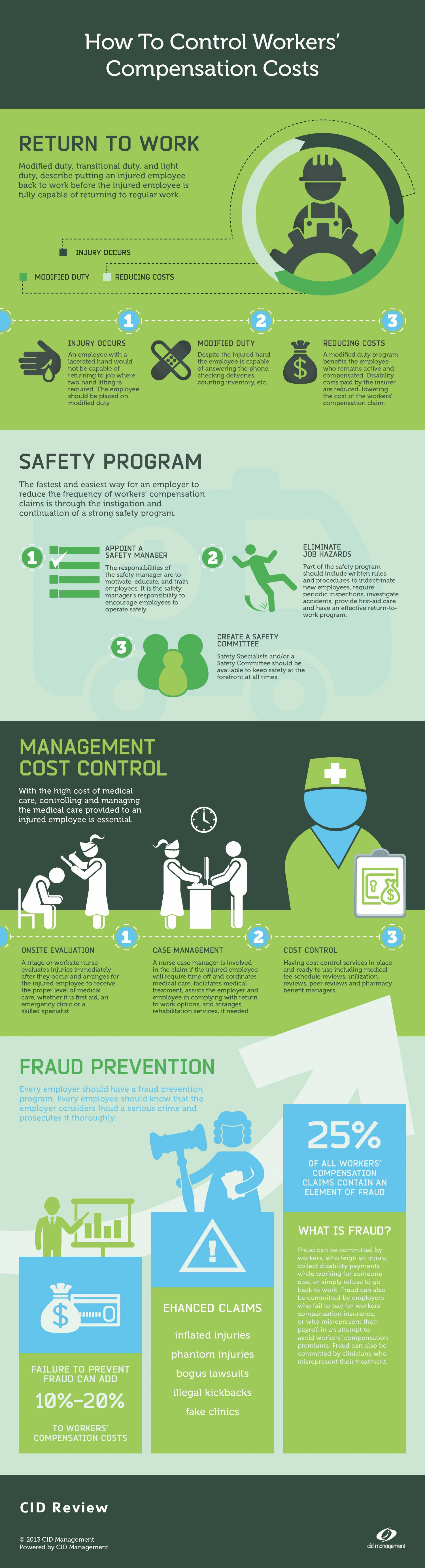 How To Control Workers' Compensation Costs  Infographic