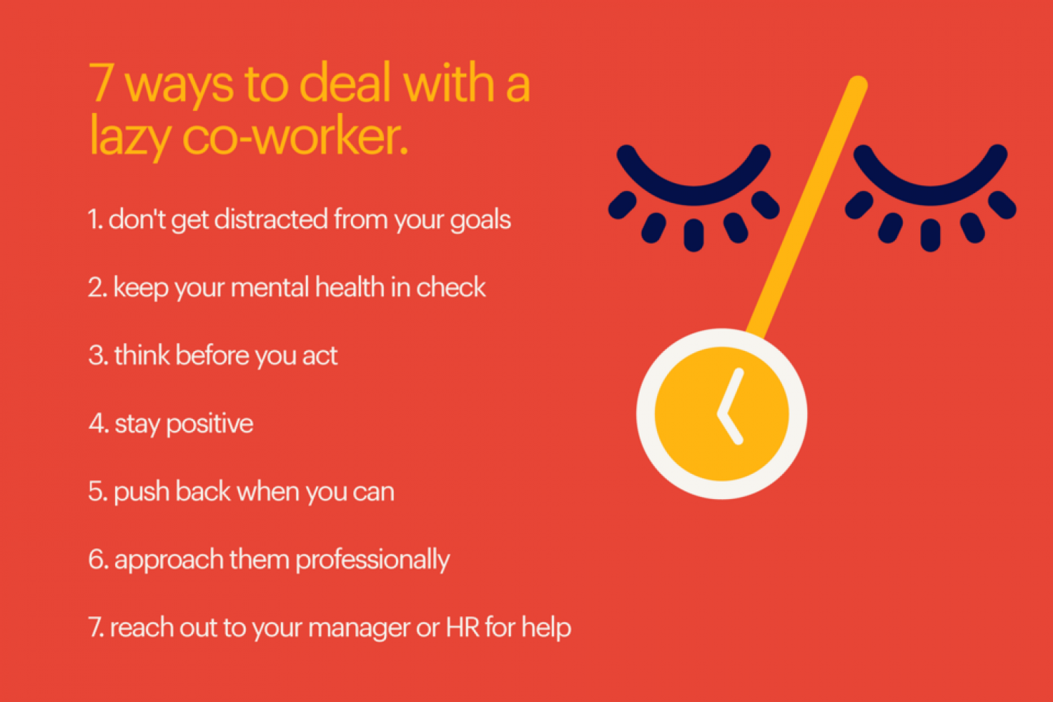 how to deal with a lazy colleague Infographic