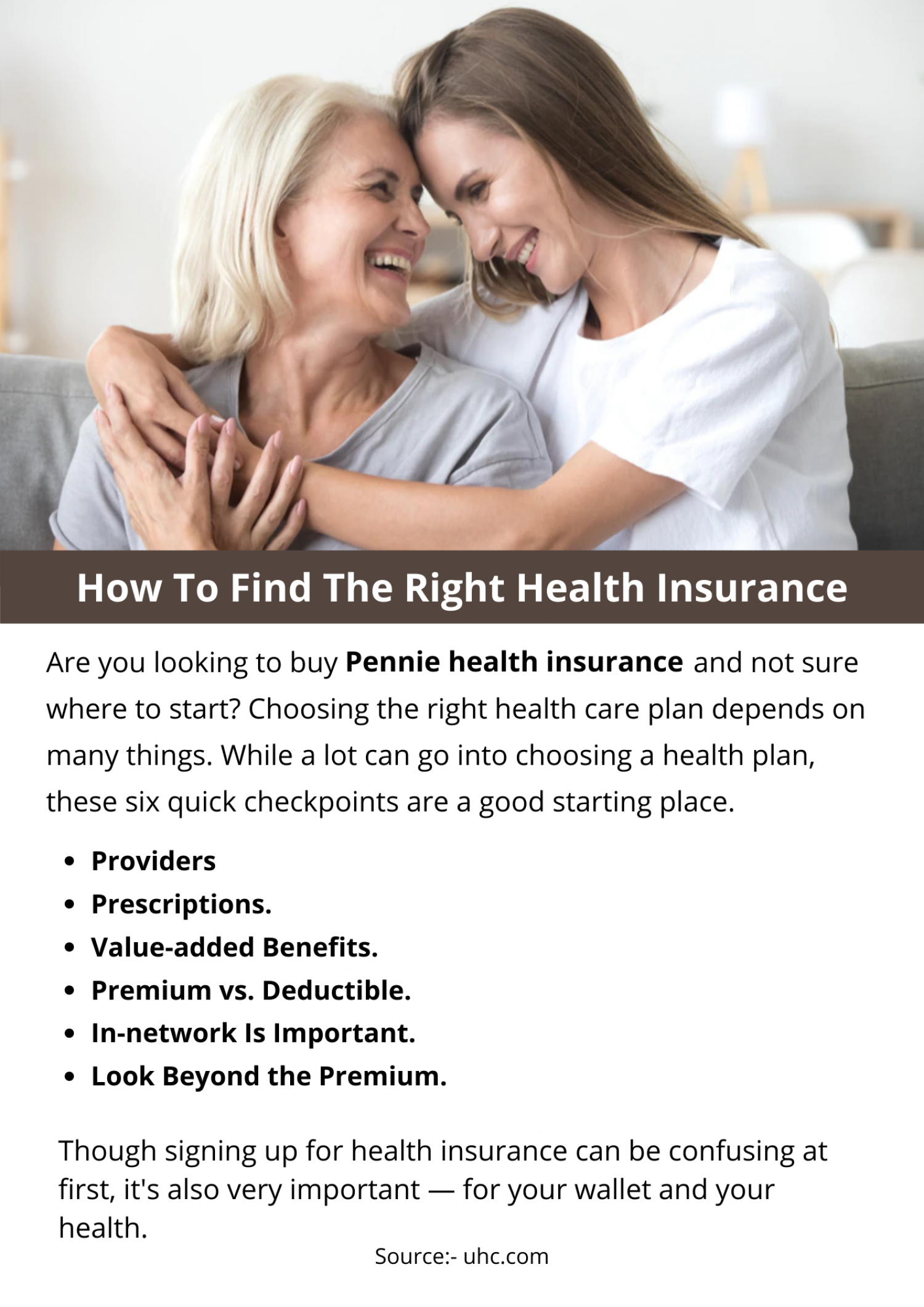 How To Find The Right Health Insurance Infographic