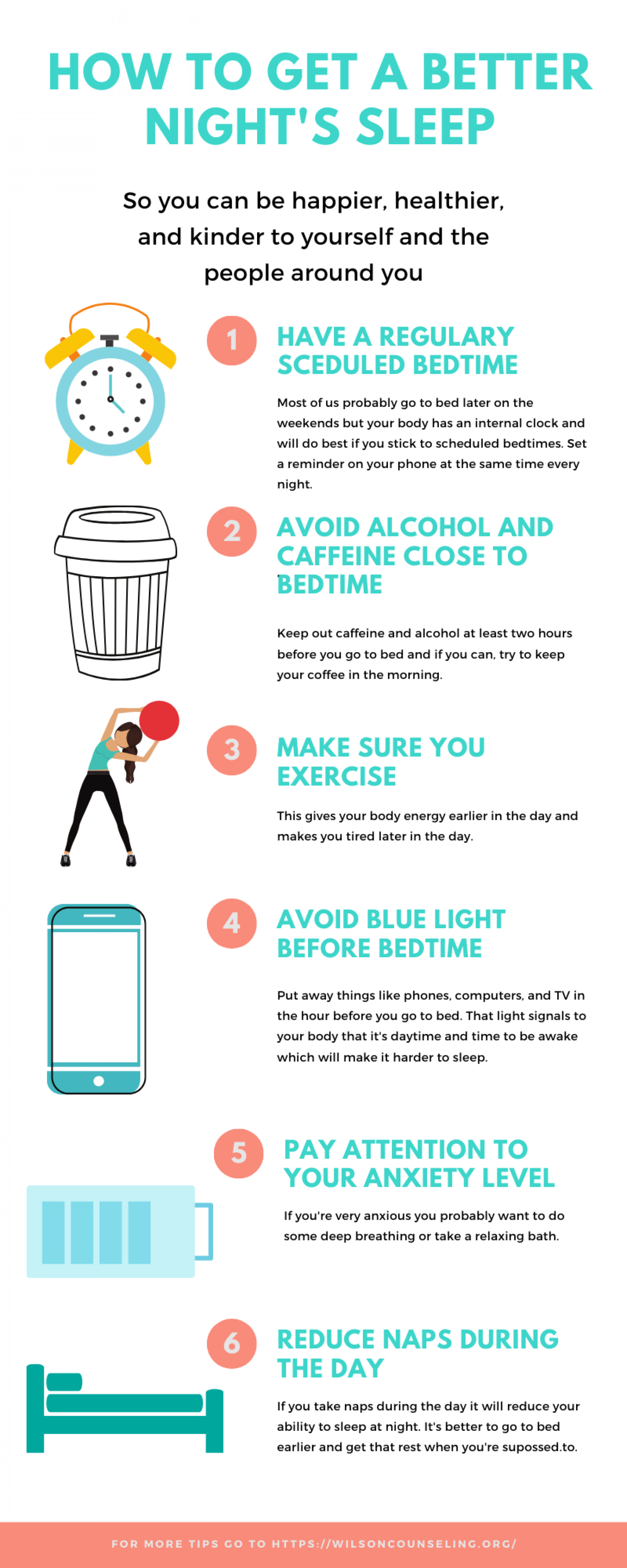 How to Get a Better Night's Sleep Infographic