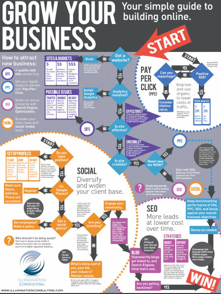 How To Grow Your Business Online Infographic