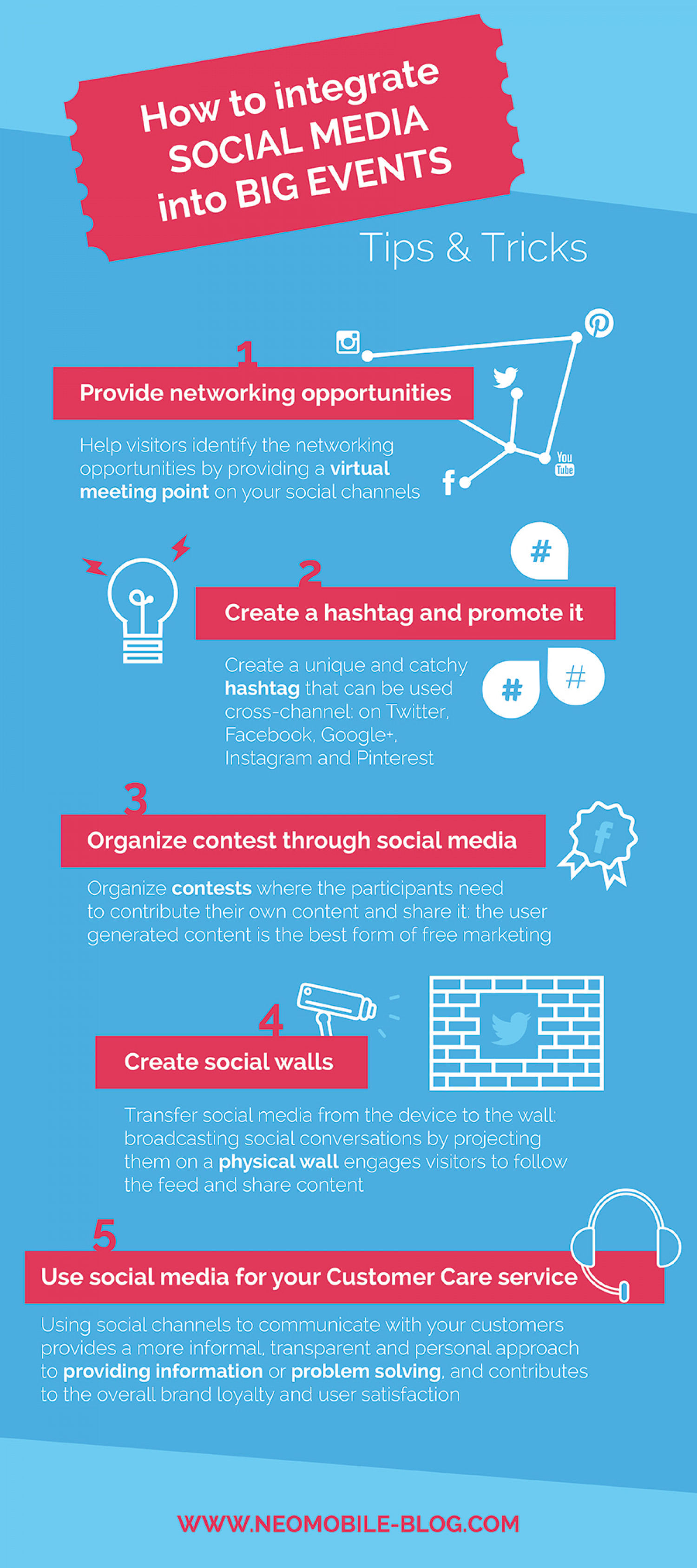 How To Integrate Social Media Into Big Events Infographic