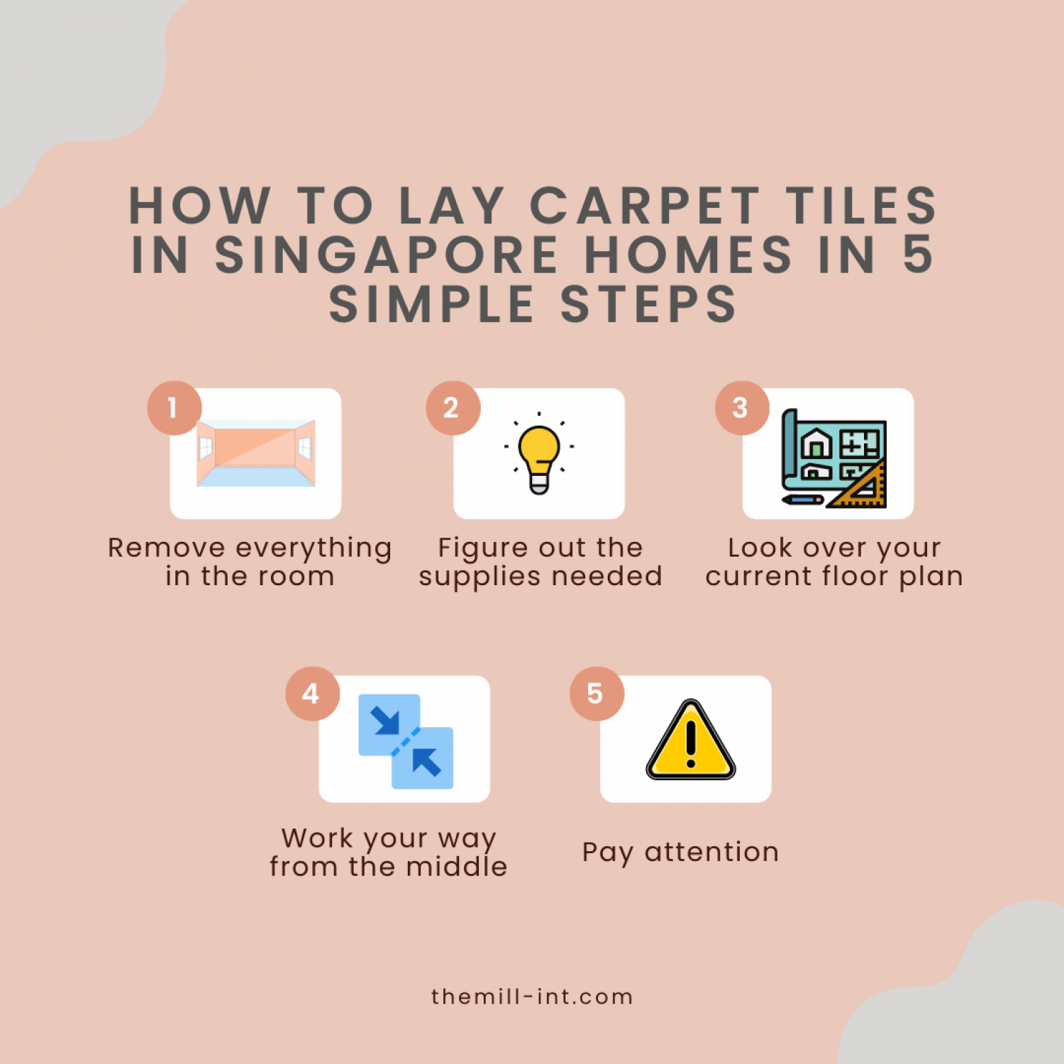 How To Lay Carpet Tiles In Singapore Homes In 5 Simple Steps  Infographic