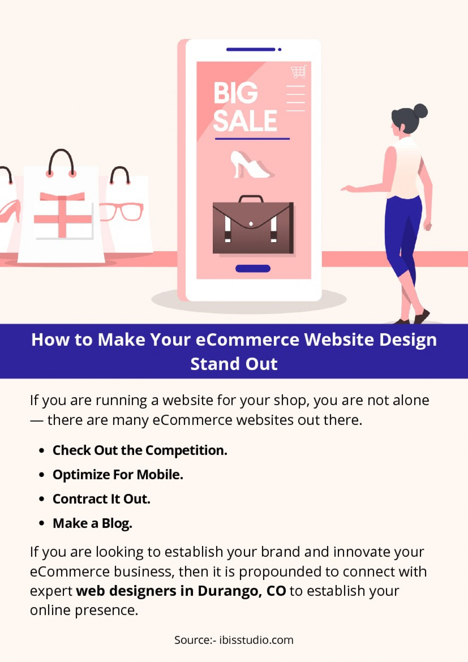 How to Make Your eCommerce Website Design Stand Out Infographic