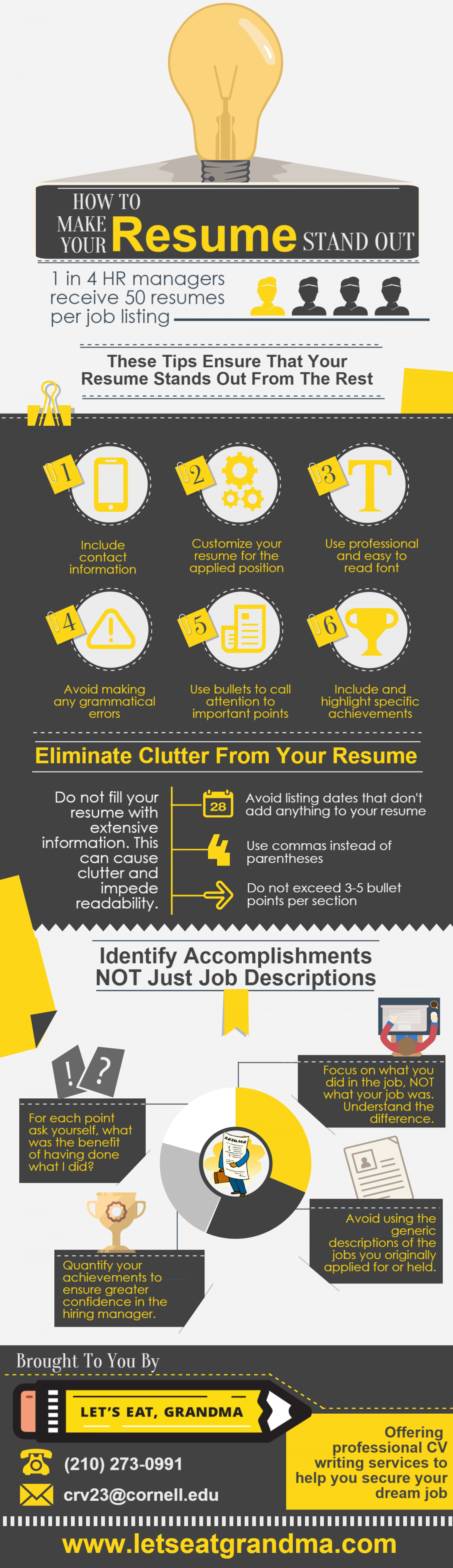 How to make your resume stand out Infographic