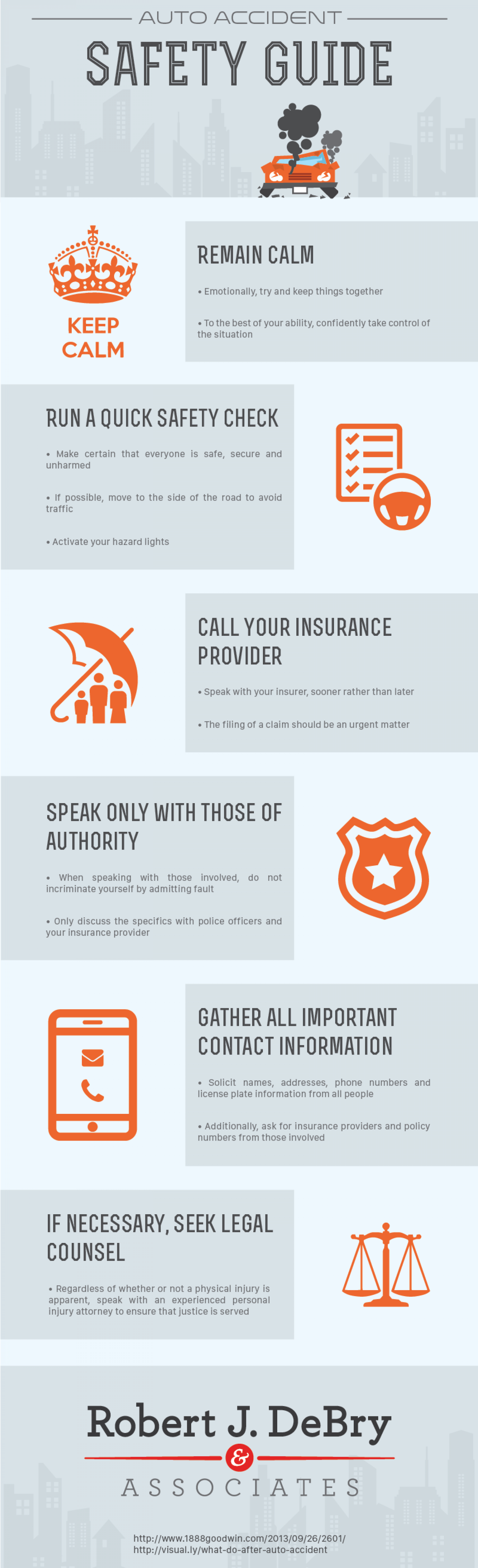 How to Respond Immediately Following an Auto Accident Infographic