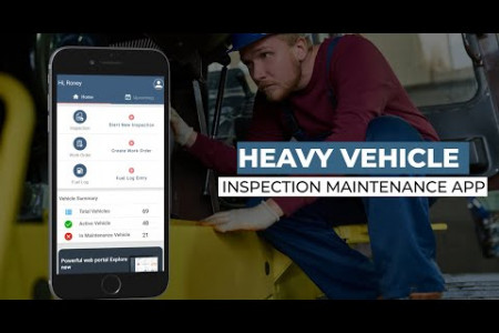 HVI App introduction Heavy Vehicle Inspection and Maintenance App Infographic