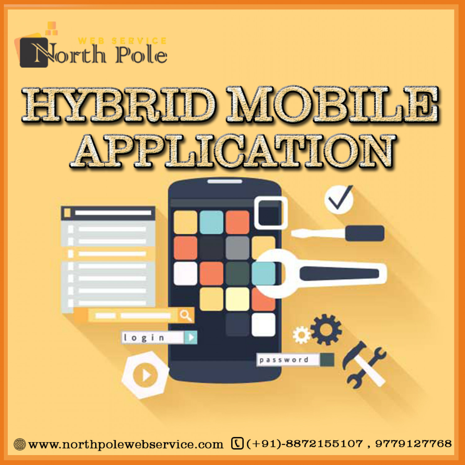 Hybrid Mobile Applications Infographic