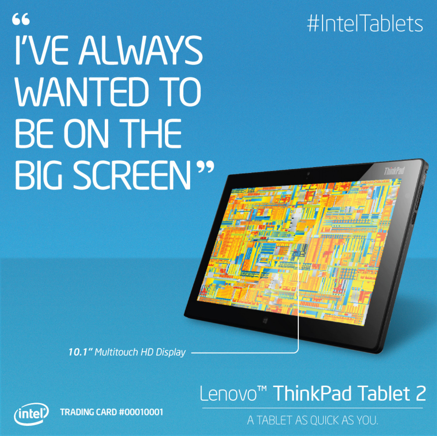 Intel Tablet Trading Card Infographic