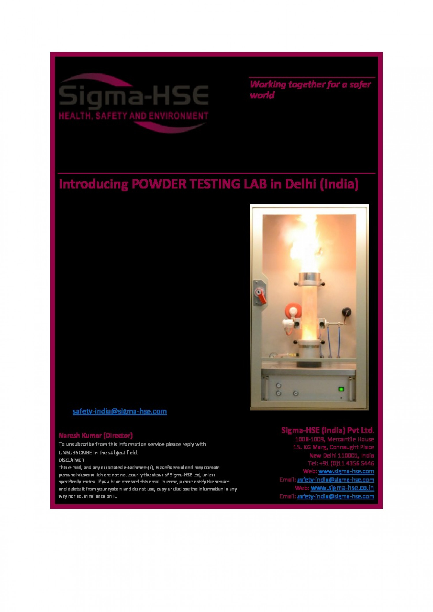 Introducing POWDER TESTING LAB in Delhi (India) Infographic