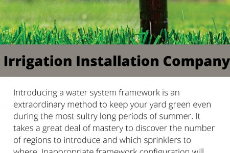 Irrigation Installation Company Infographic