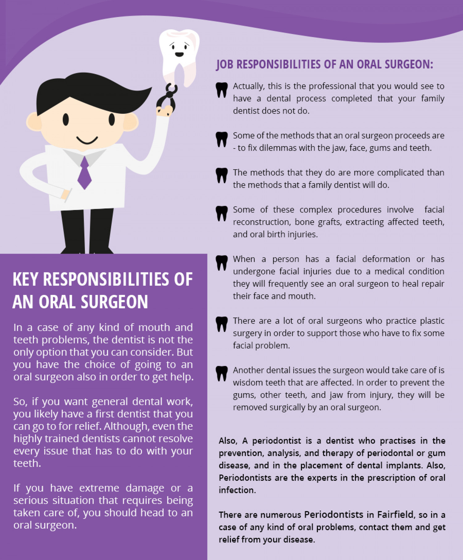 Key Responsibilities Of an Oral Surgeon Infographic