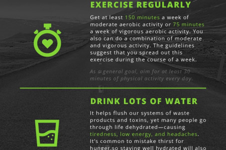 Leading A Healthy Lifestyle Infographic