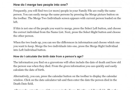 Legacy Family Tree FAQ Infographic