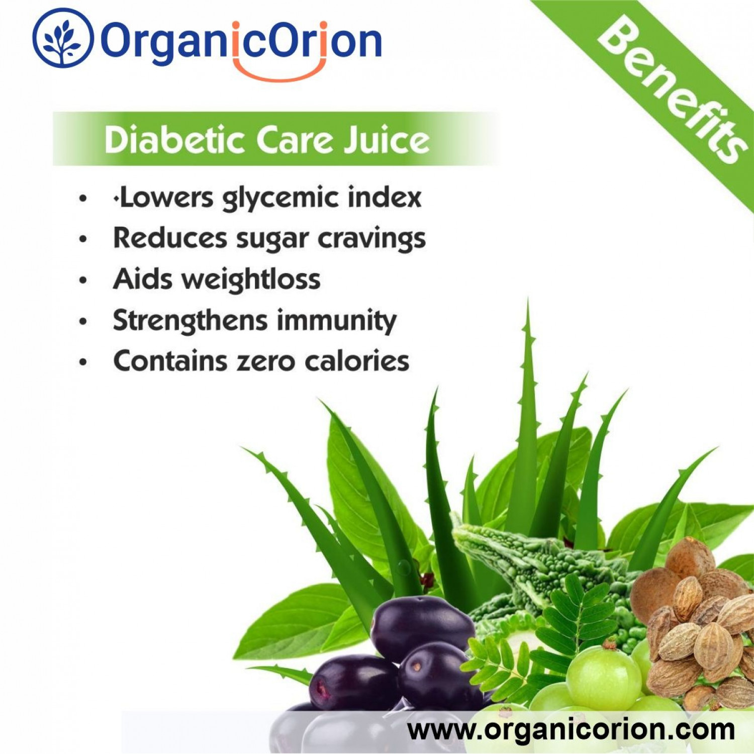 Let’s drink best nutrients based Diabetic care juice Infographic