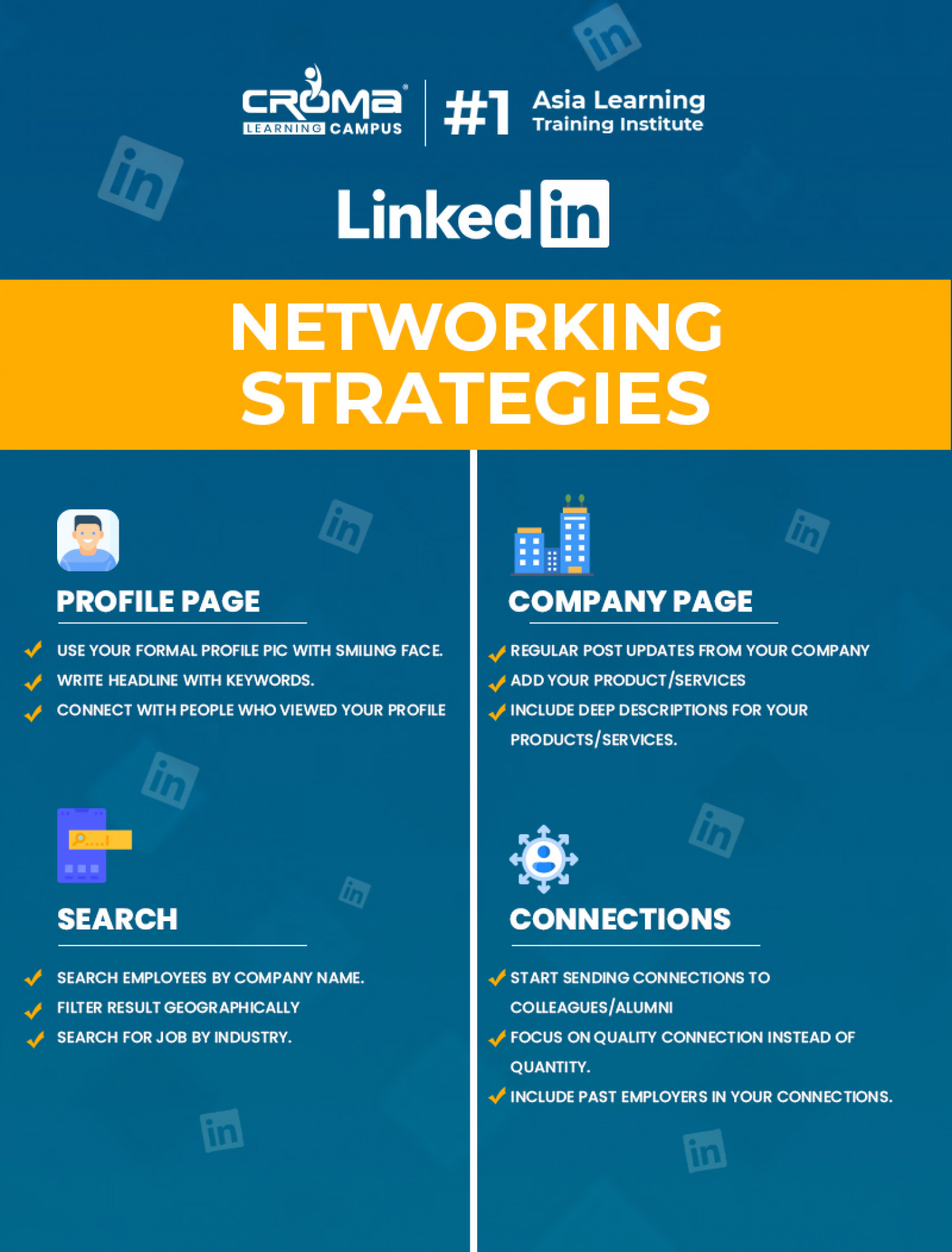 LinkedIn Profile Optimization Tips Infographic