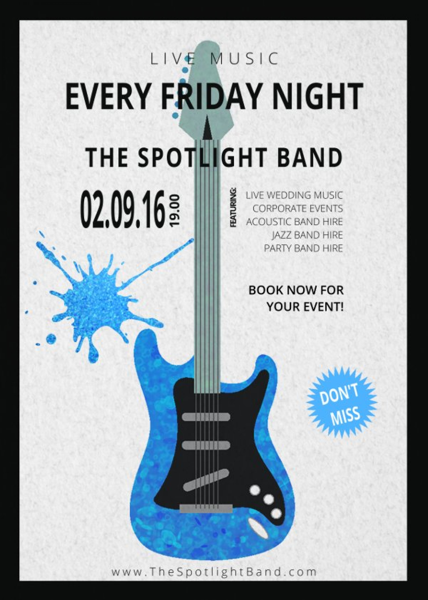 Live Wedding Music from the Spotlight Band Infographic