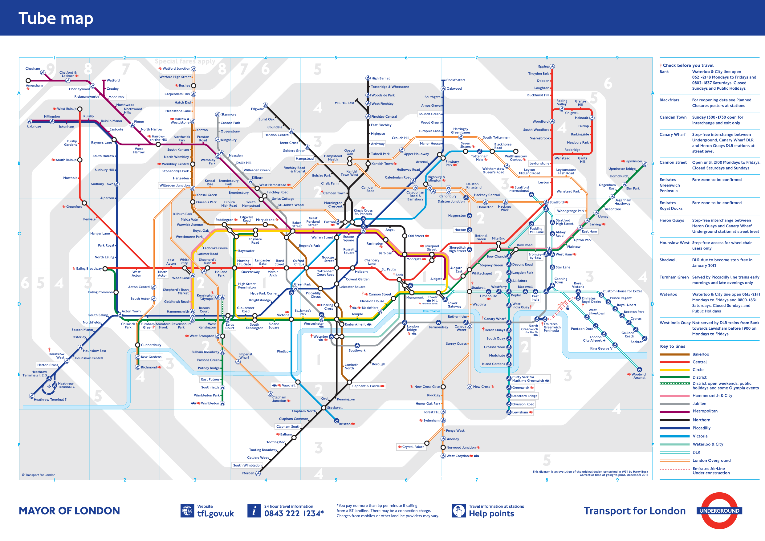 London Tube Map Infographic