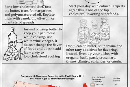 Lowering Cholesterol Level Infographic