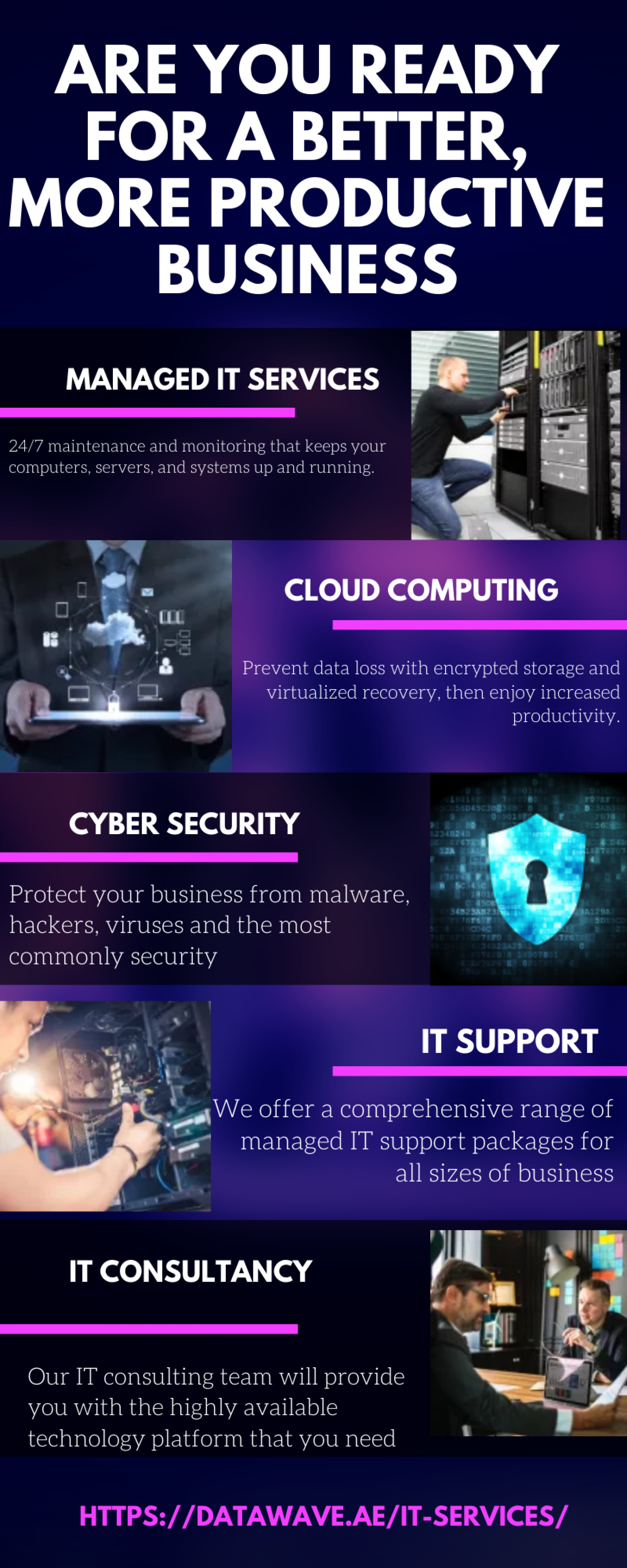 Managed IT services customized for your industry Infographic