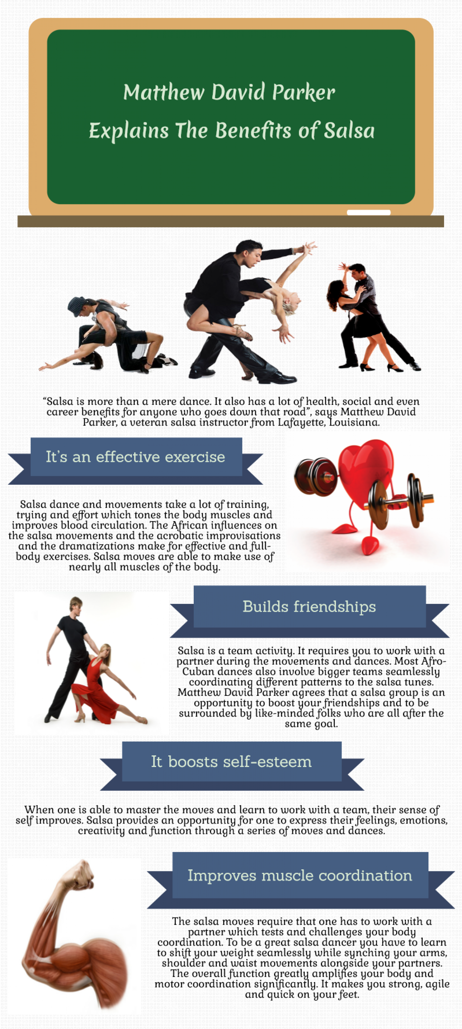 Matthew David Parker Explains The Benefits of Salsa Infographic