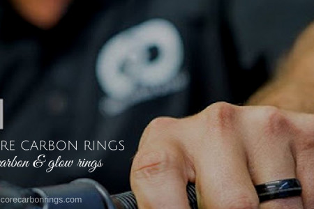 Men's Carbon Fiber Rings & Wedding Bands - Core carbon rings Infographic