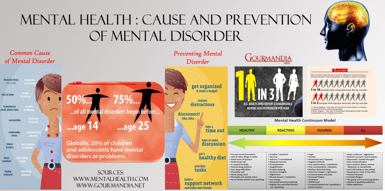 Mental Health: Cause and Prevention of Mental Disorder Infographic