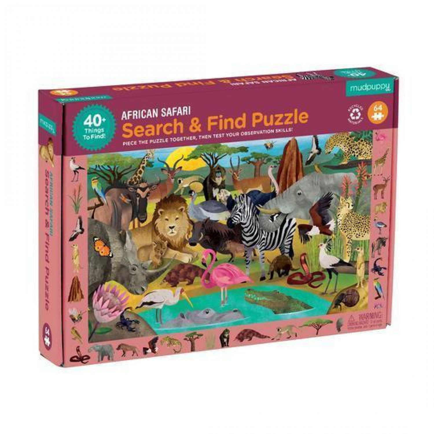 Mudpuppy African Safari Puzzle Set Infographic