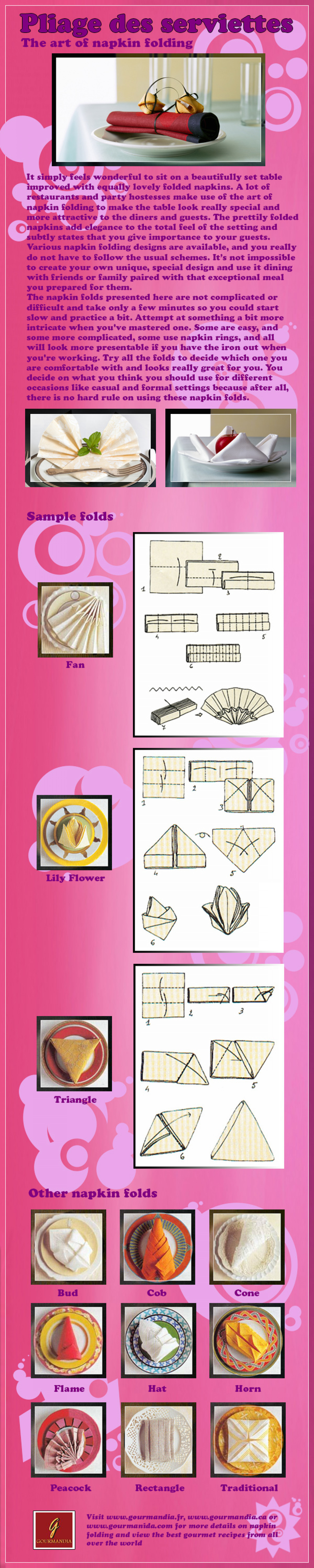 Napkin Folding Infographic