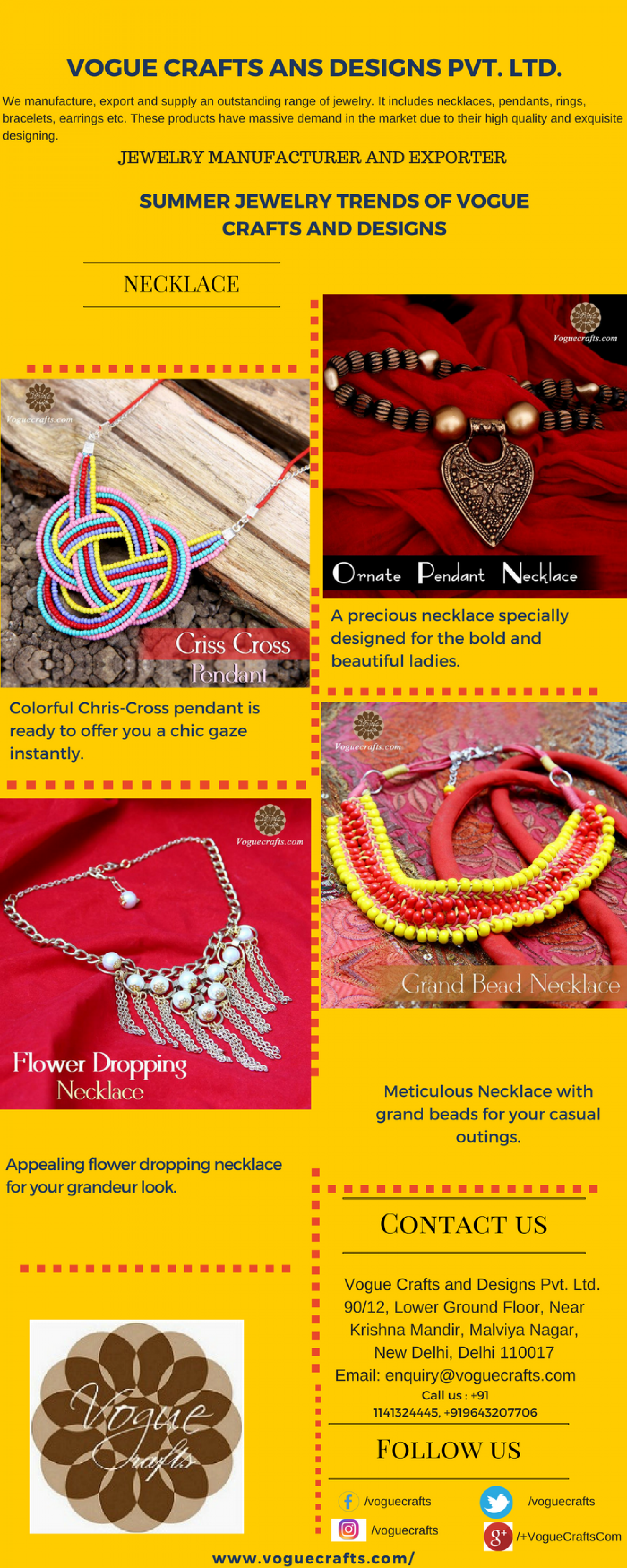  Necklace- Summer Collection of Fashion Jewelry Infographic