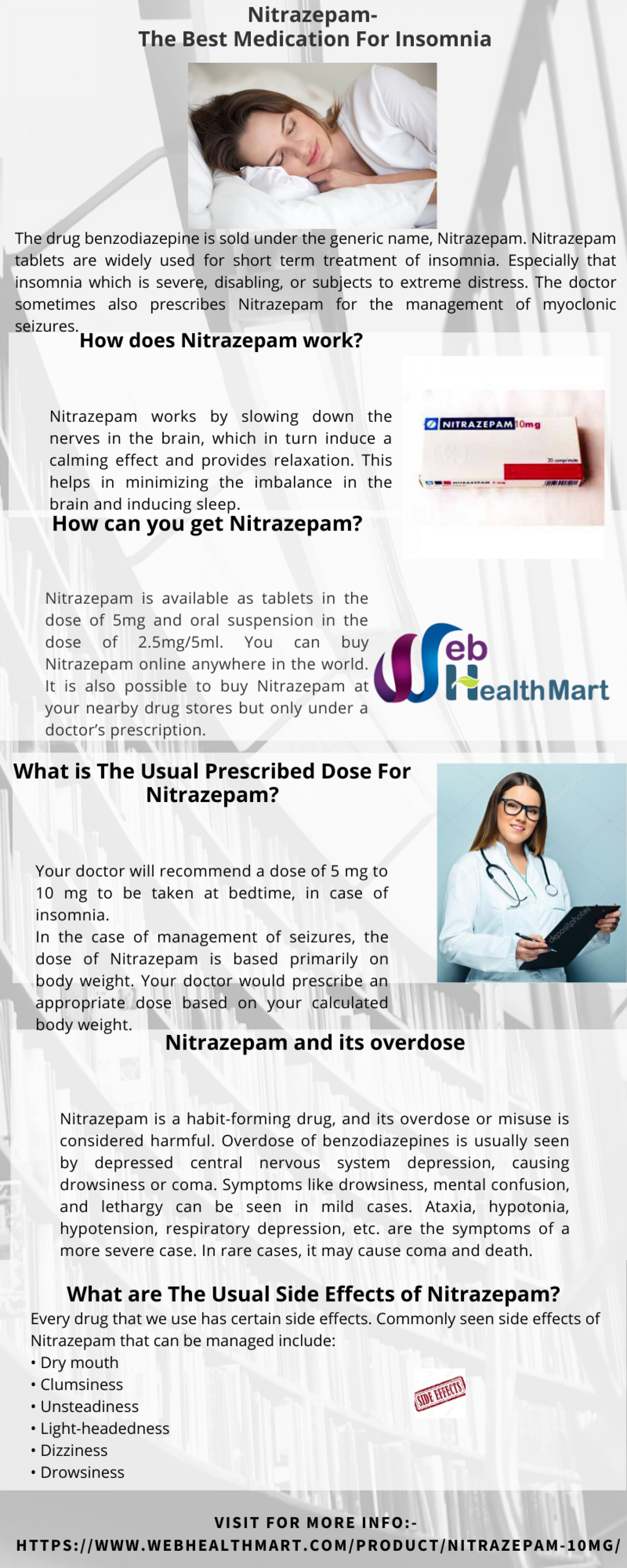 Nitrazepam- The Best Medication For Insomnia Infographic