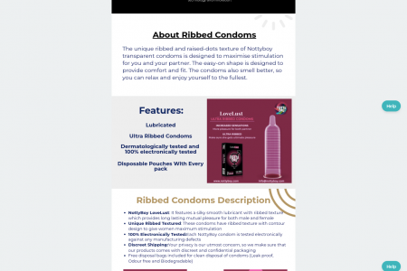 Nottyboy Ribbed condoms Infographic