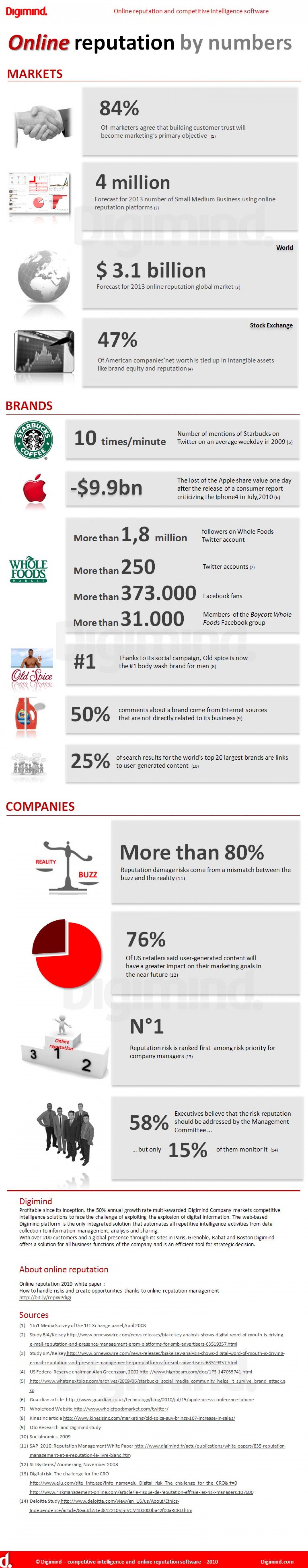 Online Reputation by Numbers Infographic