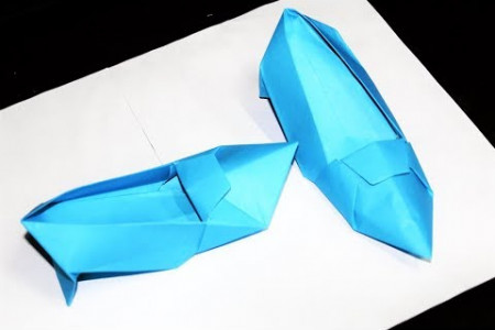 Origami High Heels Design (Shoes) | How to Make Paper Shoes | Origami Shoes Infographic