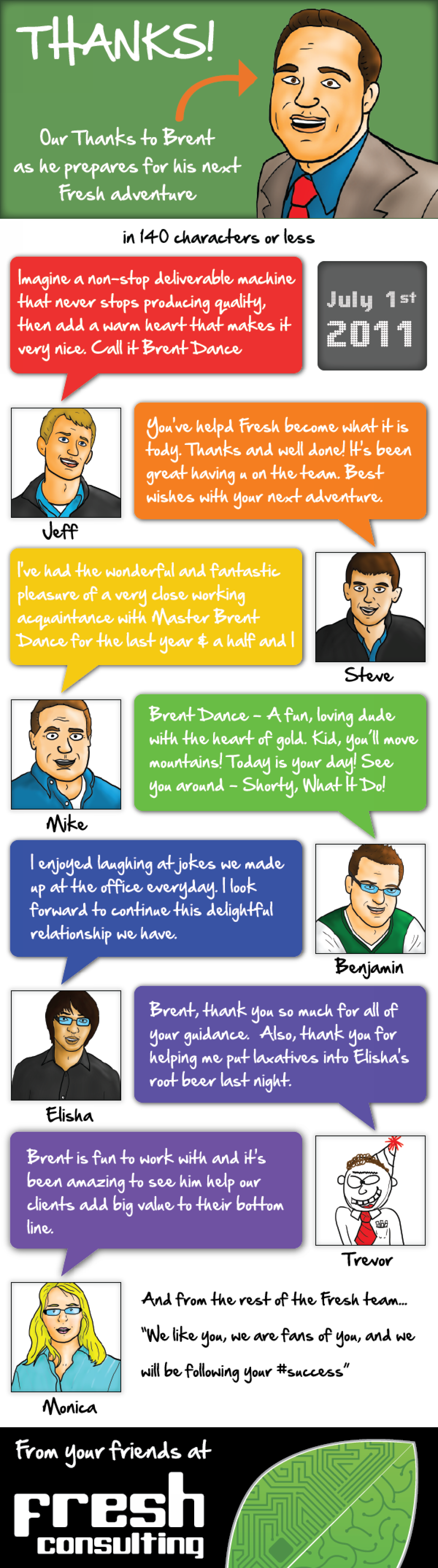 Our tribute to Brent as he embarks on his next Fresh adventure Infographic