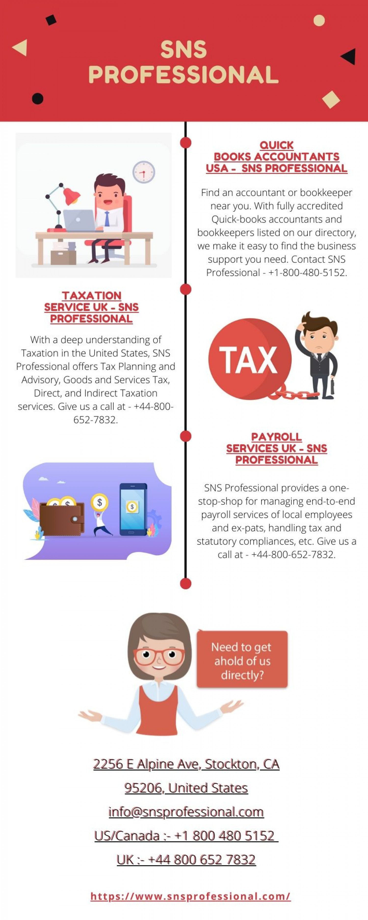 Payroll Services USA - SNS Professional Infographic