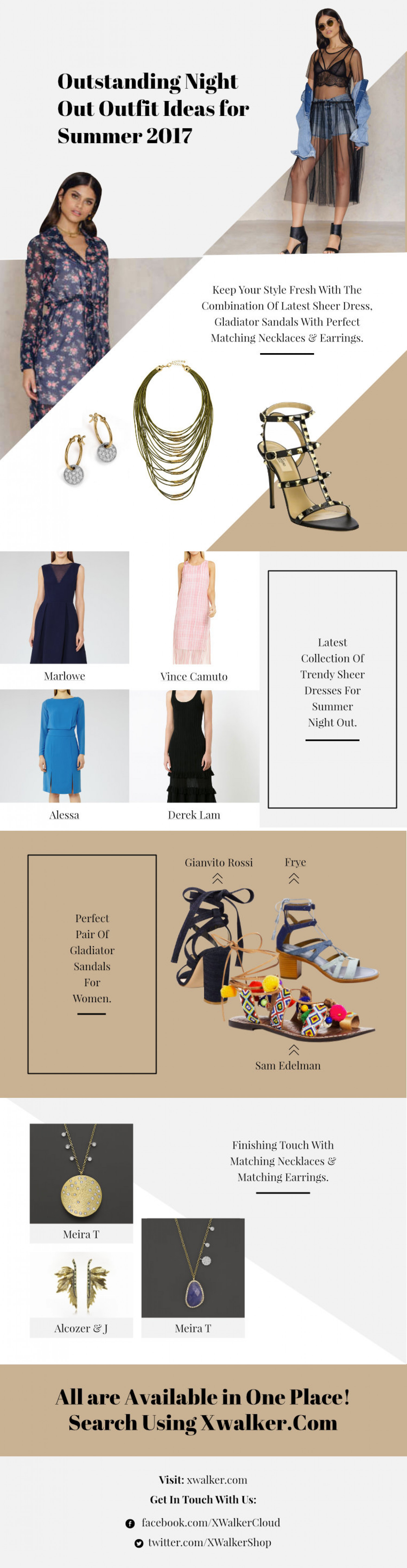 Perfect Summer Night Out Outfit Ideas for Women Infographic