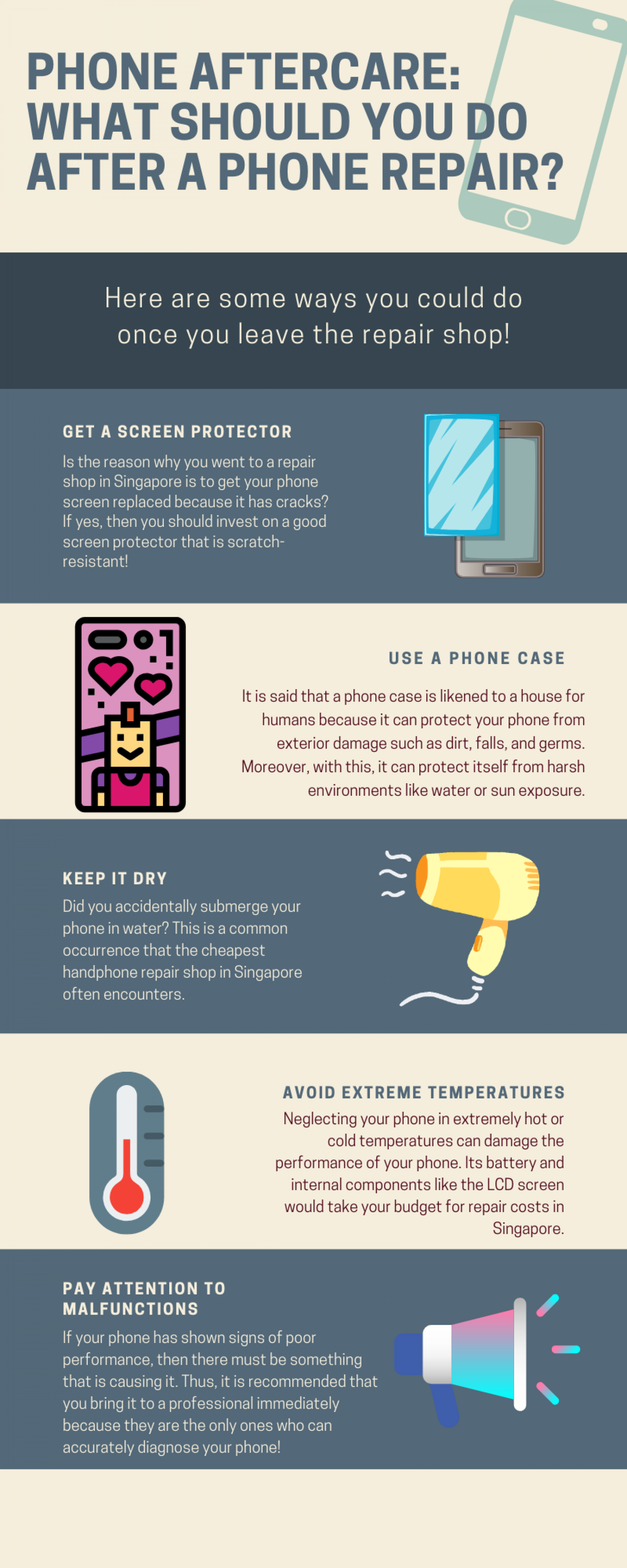 Phone Aftercare: What Should You Do After A Phone Repair? Infographic