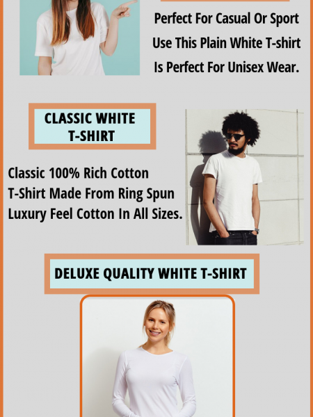 Buy Latest and Top Quality White T-Shirt in London Infographic