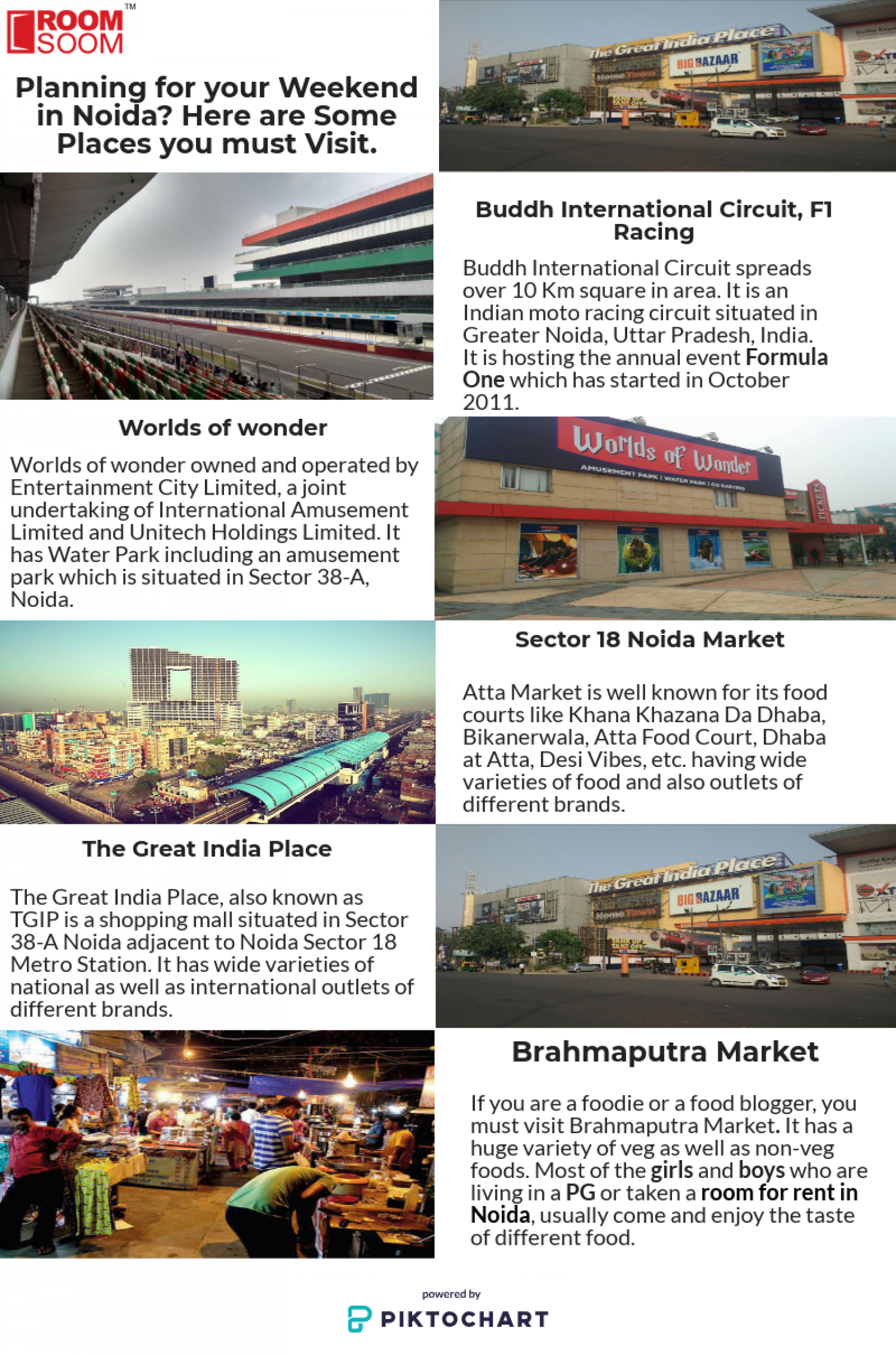 Planning for your Weekend in Noida? Here are Some Places you must Visit. Infographic