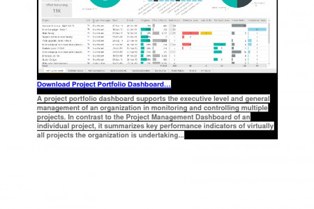 Project Portfolio Dashboard Infographic