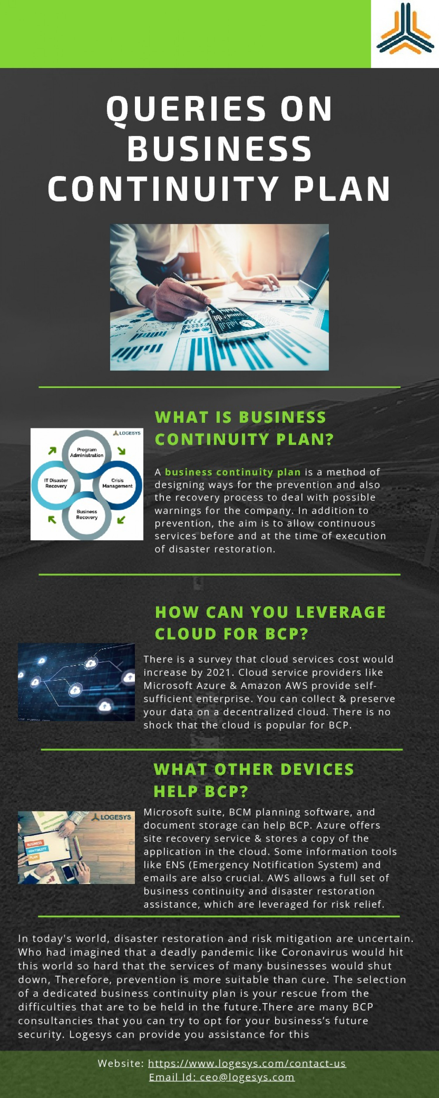 Queries On Business Continuity Plan Infographic