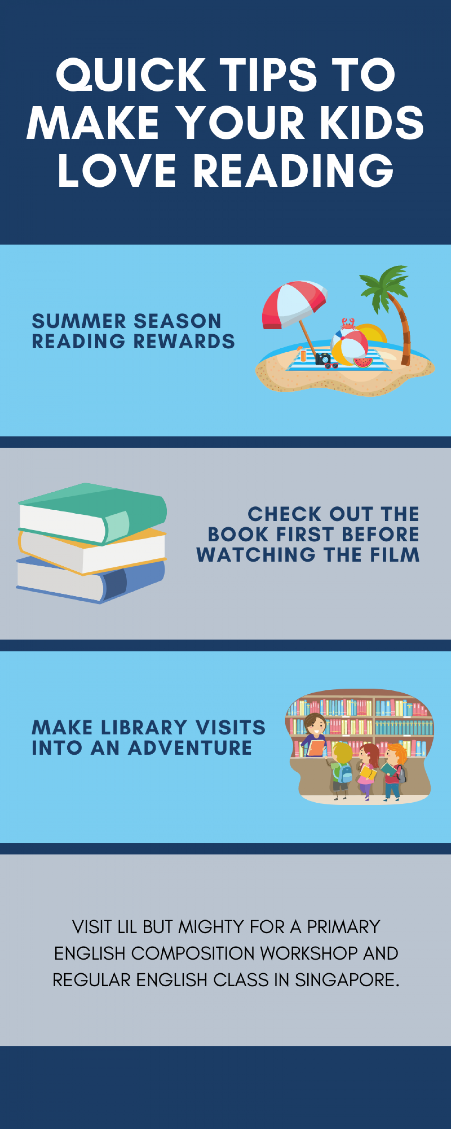 Quick Tips to Make Your Kids Love Reading Infographic