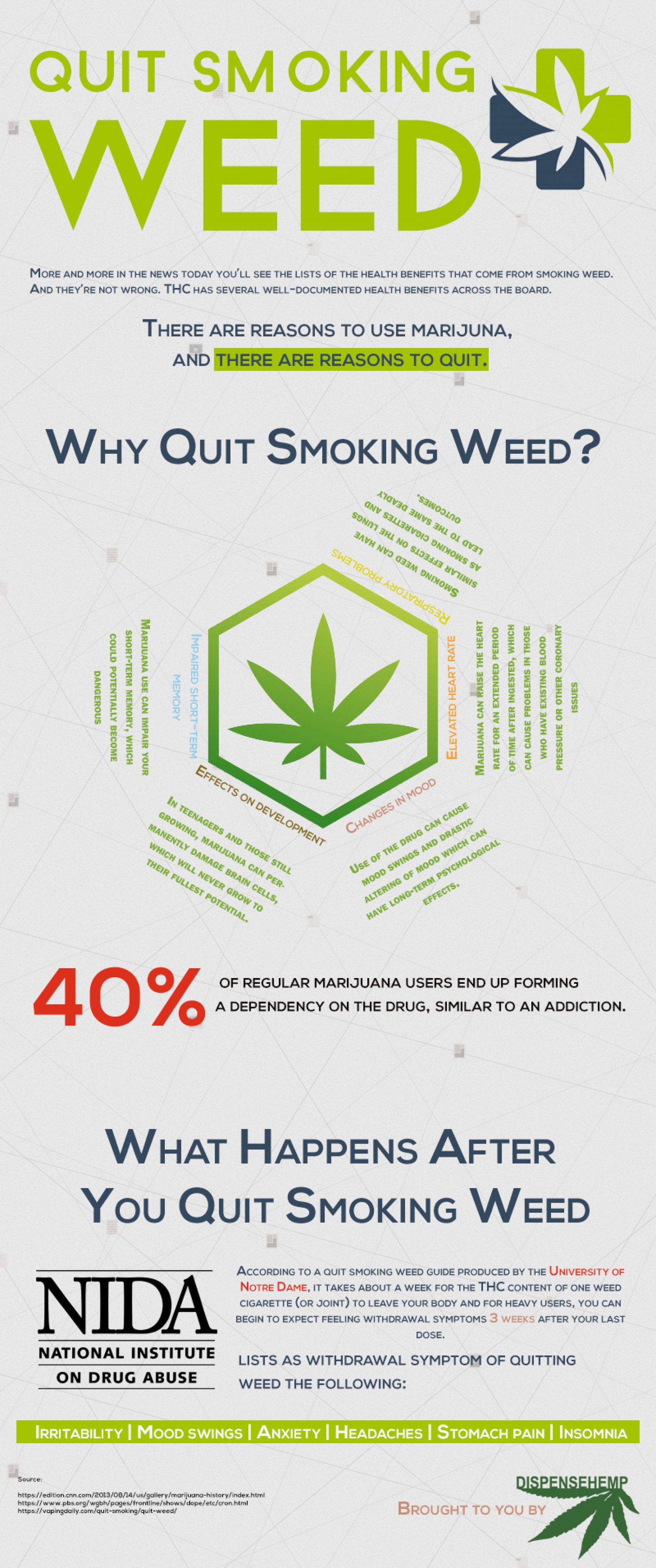 Quit Smoking Weed Infographic