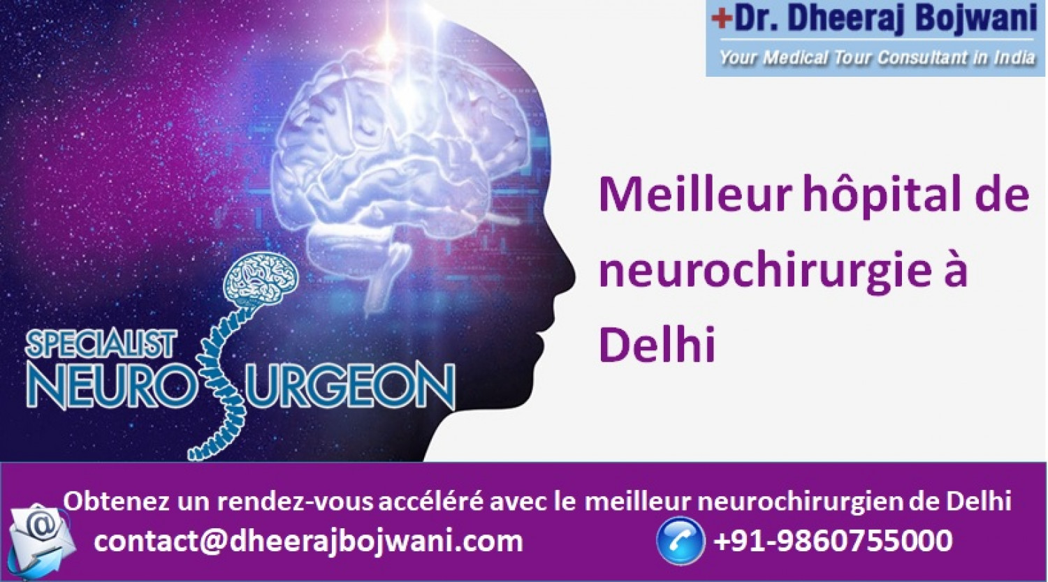 Recevez une neurochirurgie vitale au meilleur hôpital de neurochirurgie de Delhi Infographic