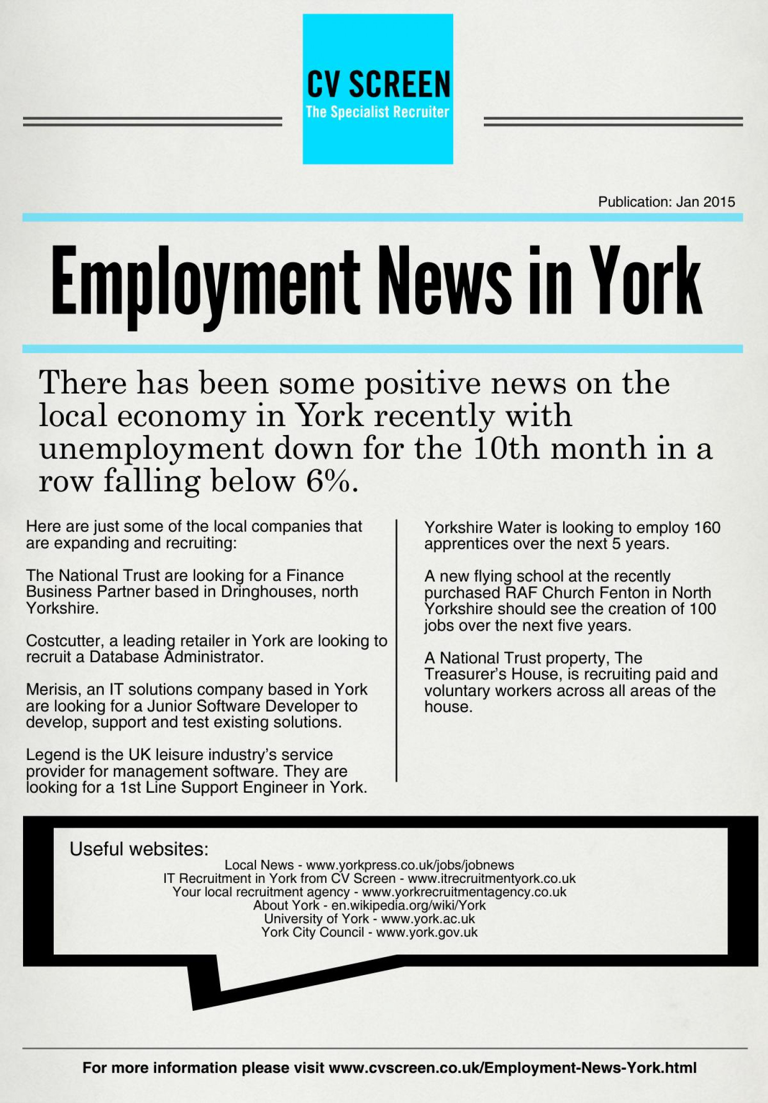 Recruitment News in York Infographic