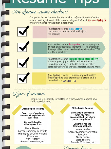 Resume Tips: An effective Resume Checklists Infographic