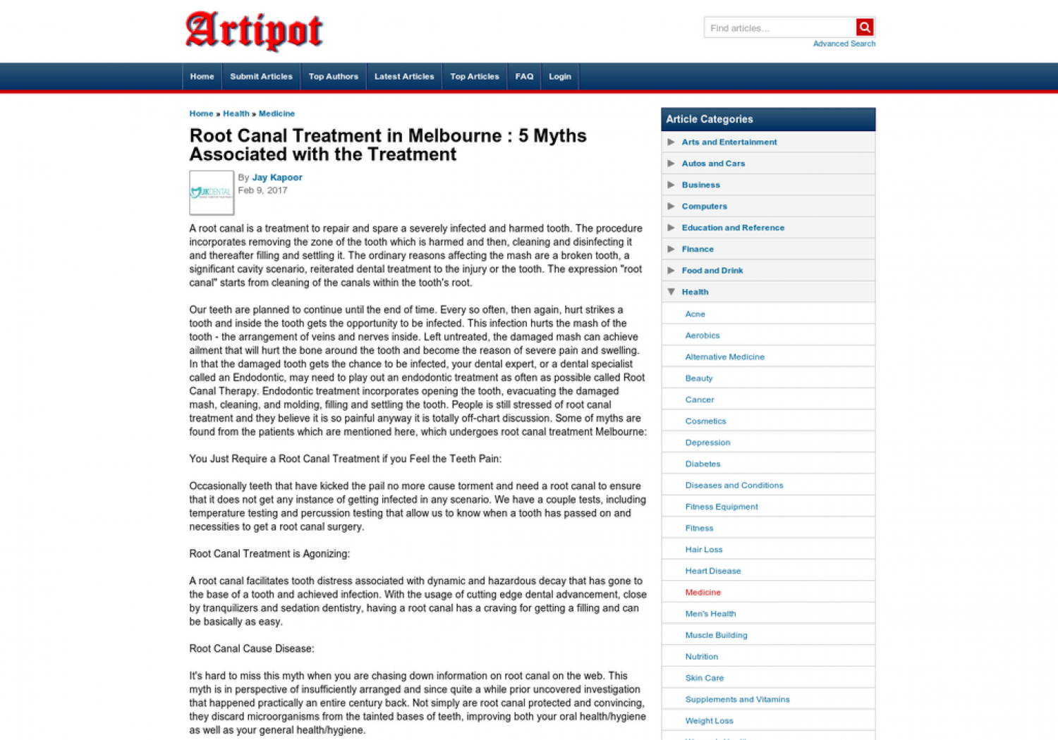 Root Canal Treatment in Melbourne : 5 Myths Associated with the Treatment Infographic